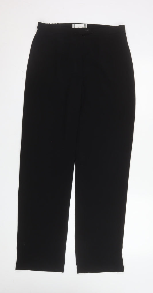 Gerrard Creation Womens Black Size 12 Straight Dress Trousers