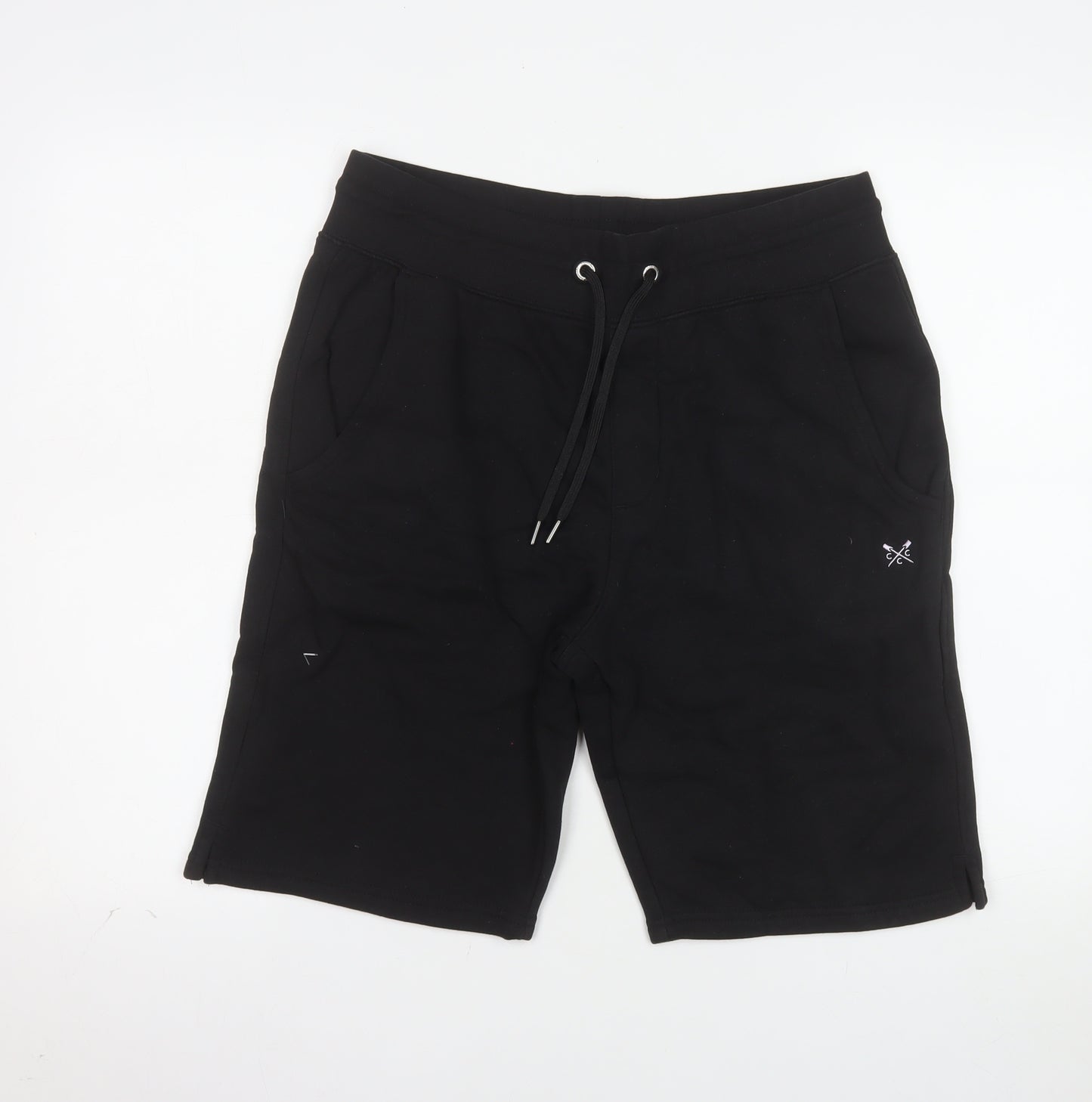 Crew Clothing Company Men's Black M Sweat Shorts with Drawstring Waist