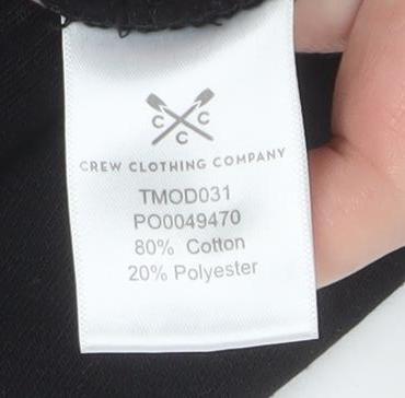 Crew Clothing Company Men's Black M Sweat Shorts with Drawstring Waist