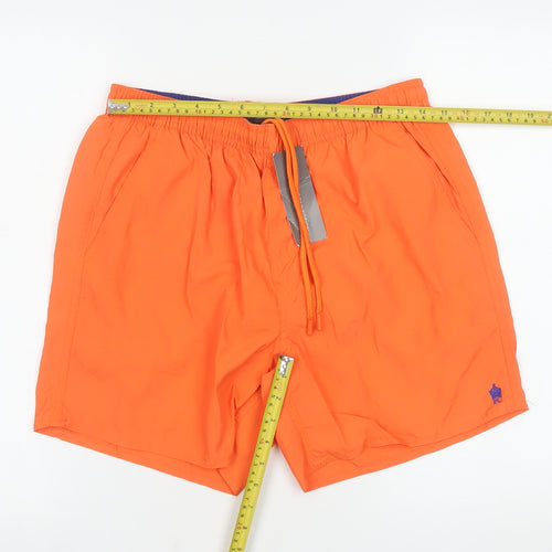 French Connection Men's Orange Athletic Swim Shorts Size M
