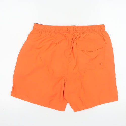 French Connection Men's Orange Athletic Swim Shorts Size M