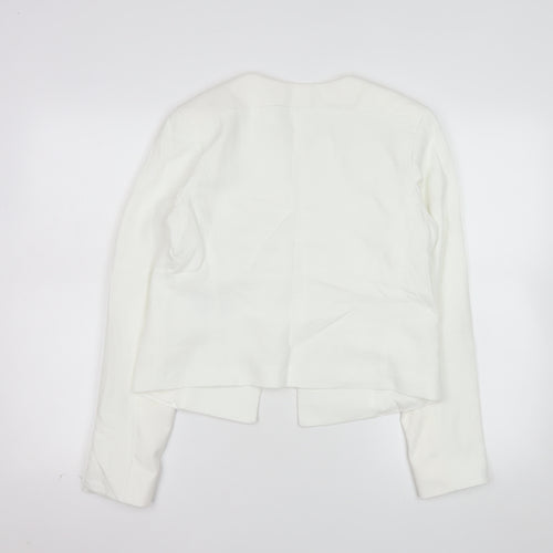 More & More Women's White Cotton Blend Tailored Blazer UK 12