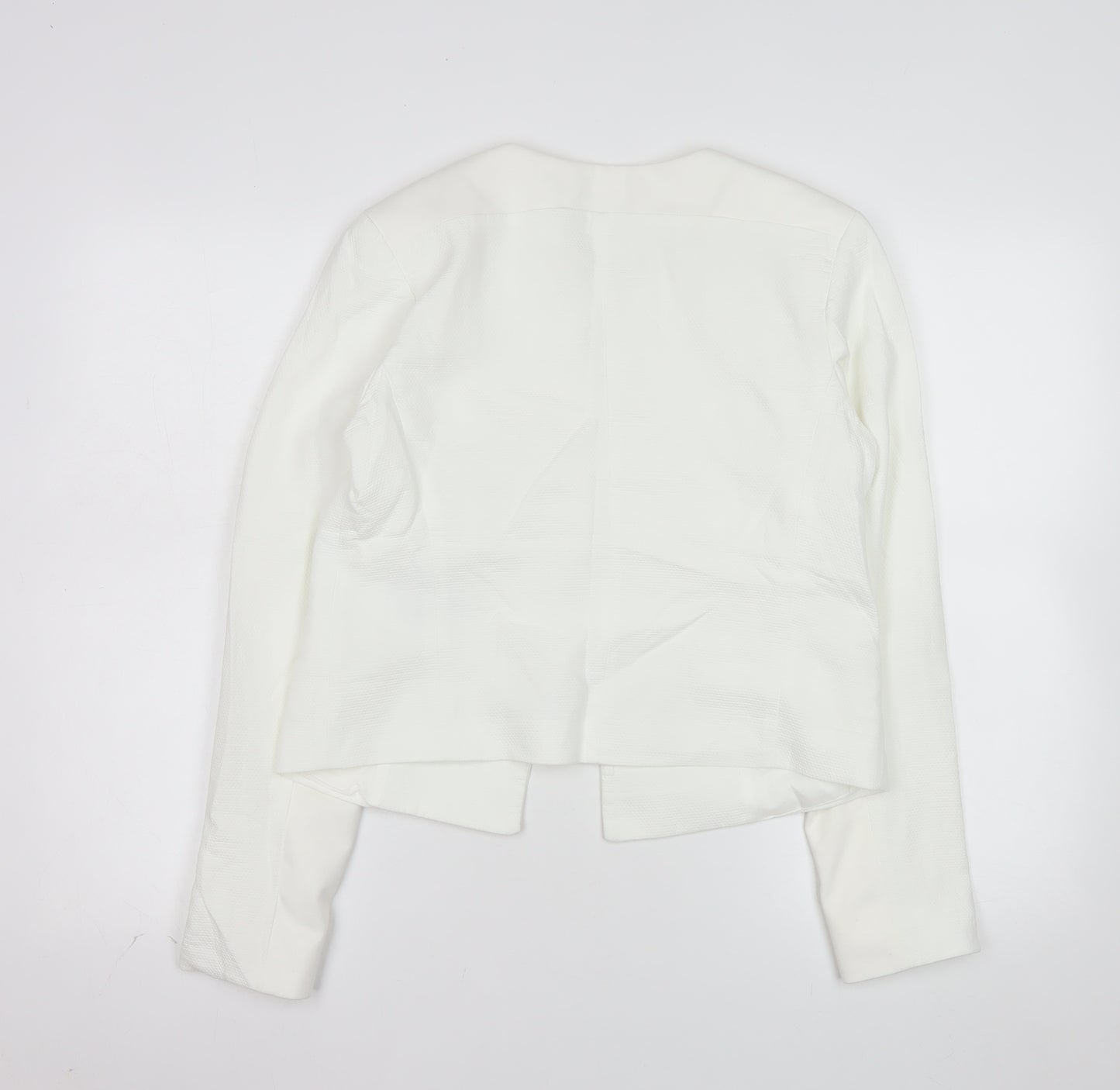 More & More Women's White Cotton Blend Tailored Blazer UK 12