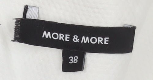 More & More Women's White Cotton Blend Tailored Blazer UK 12