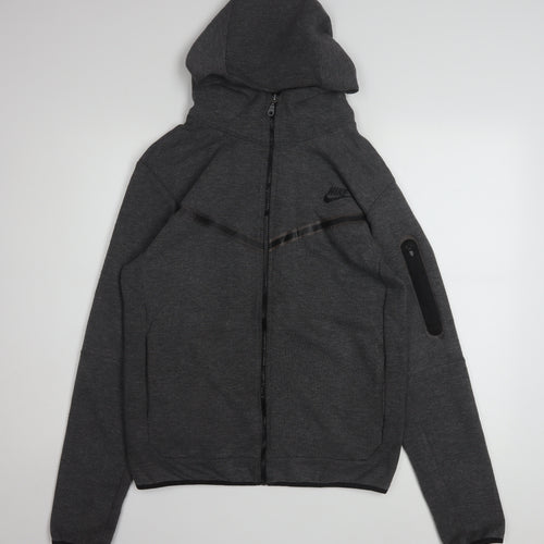 Nike Men’s Grey Full Zip Hoodie M Hooded Sportswear