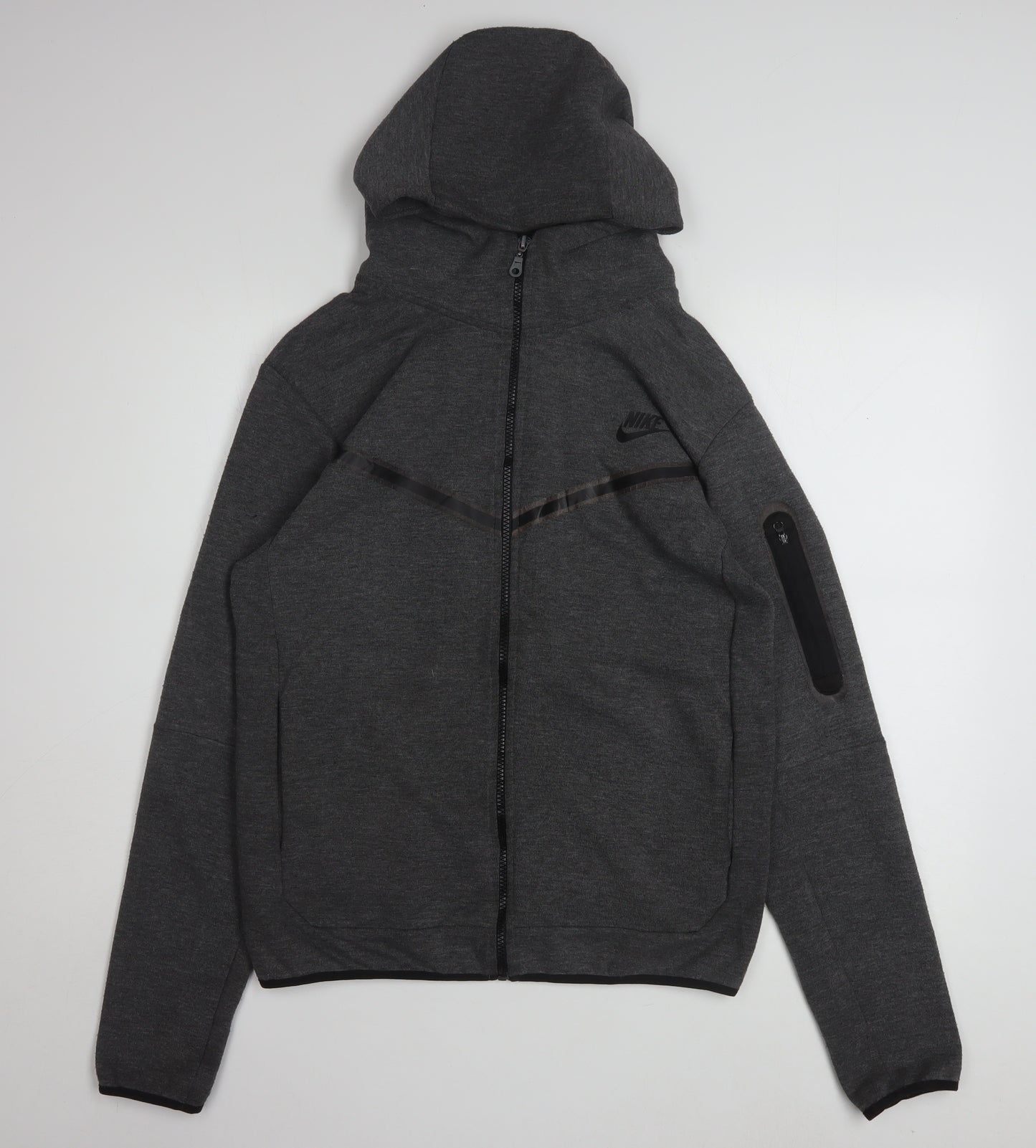 Nike Men’s Grey Full Zip Hoodie M Hooded Sportswear