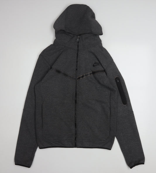 Nike Men’s Grey Full Zip Hoodie M Hooded Sportswear