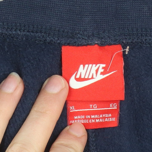 Nike Men's Navy Blue XL Jogger Sweatpants Elastic Waist Pockets