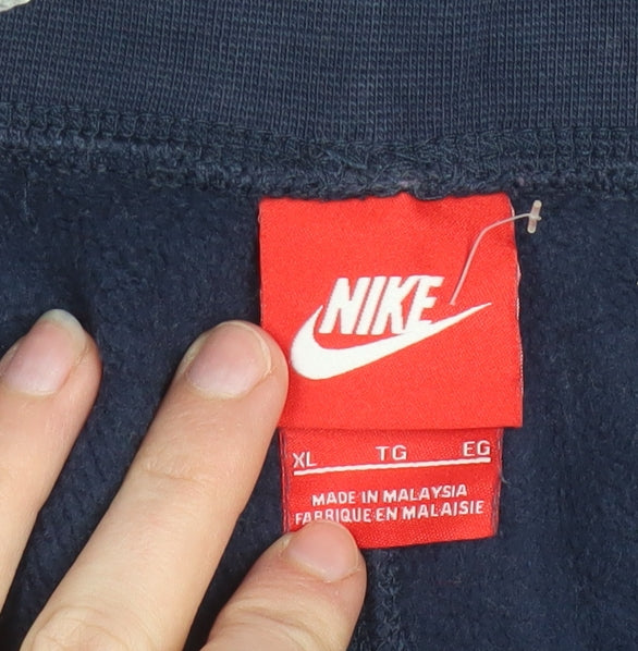 Nike Men's Navy Blue XL Jogger Sweatpants Elastic Waist Pockets