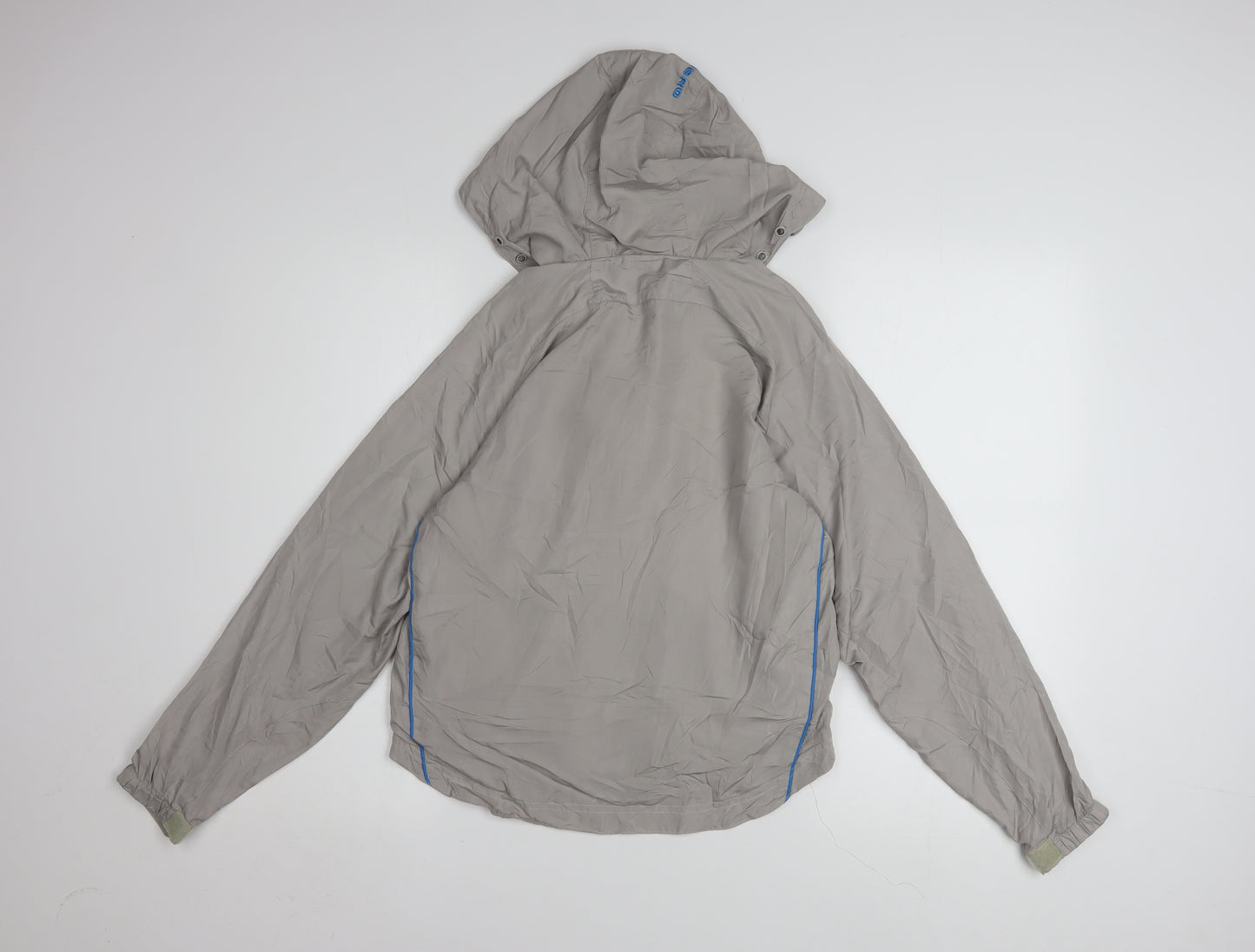 Umbro Boys Grey Hooded Windbreaker Jacket 9-10 Years Lightweight Sportswear