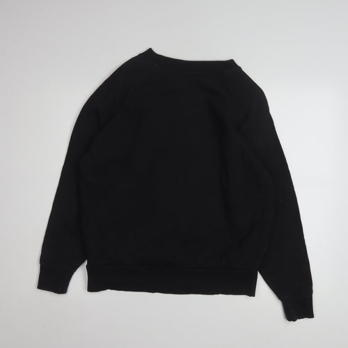 Reebok Classic Black Cotton Pullover Sweatshirt Women S
