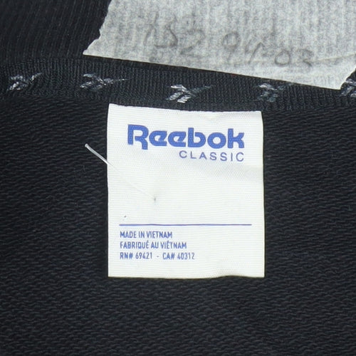 Reebok Classic Black Cotton Pullover Sweatshirt Women S