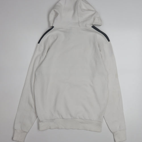 Ellesse Mens White XS Pullover Hoodie with Logo Graphic Print