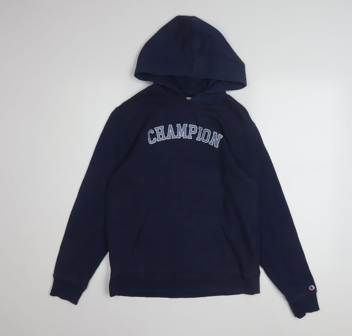 Champion Boys Blue Pullover Hoodie L (11-12 Years) Graphic Logo