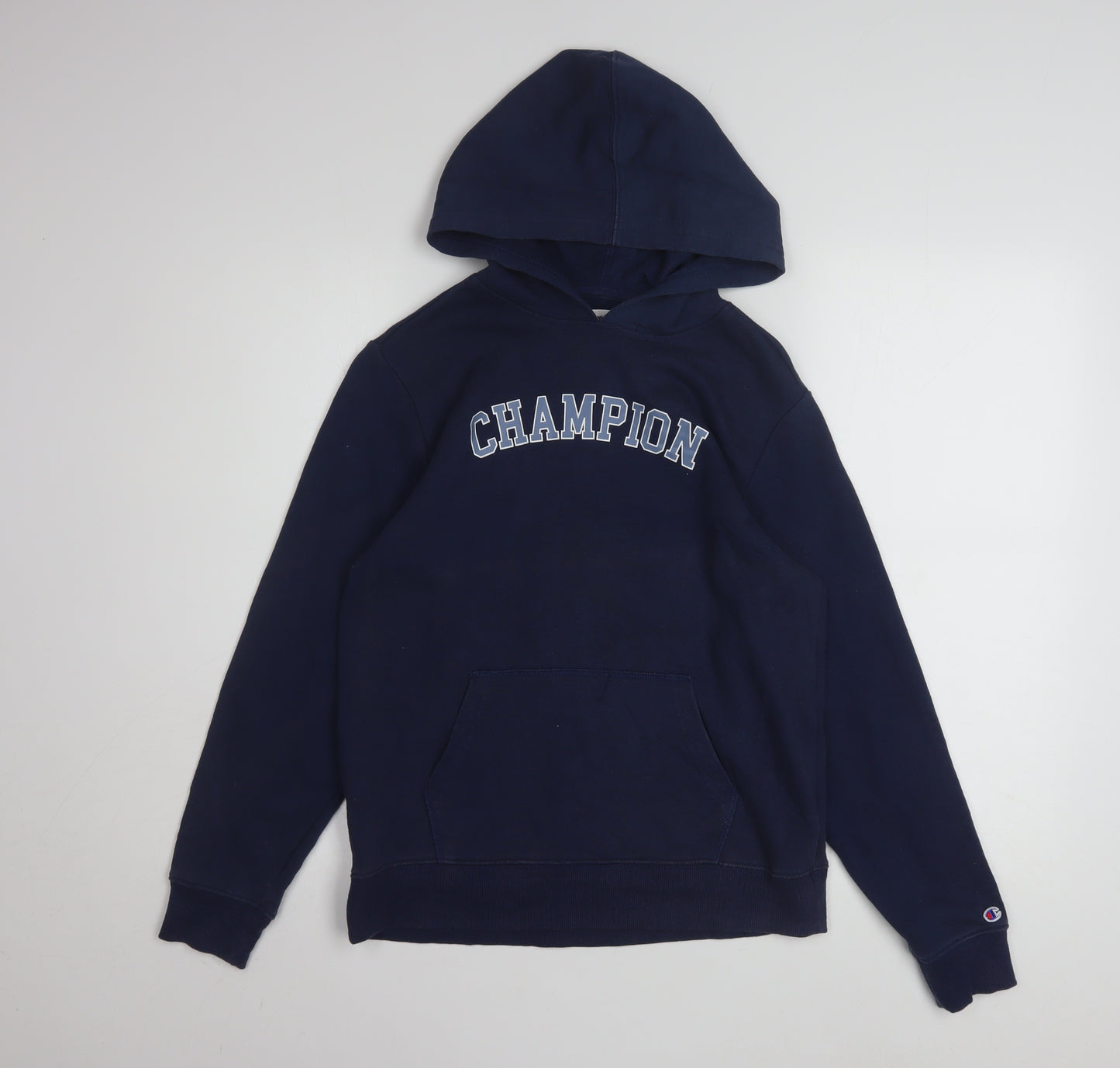 Champion Boys Blue Pullover Hoodie L (11-12 Years) Graphic Logo