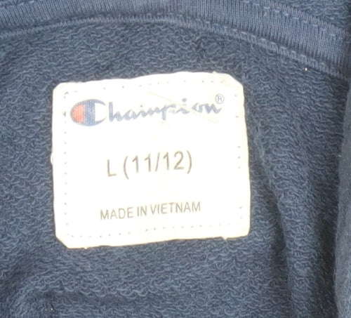 Champion Boys Blue Pullover Hoodie L (11-12 Years) Graphic Logo
