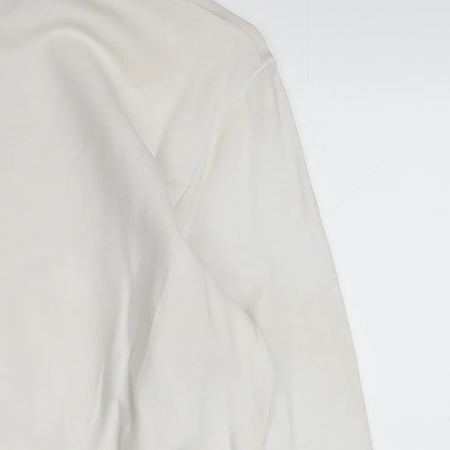 Puma Men's White Small Crew Neck Pullover Sweatshirt