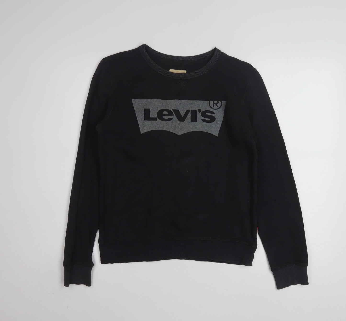 Levi's Boys Black Logo Crew Neck Pullover Sweatshirt Size 12 Years