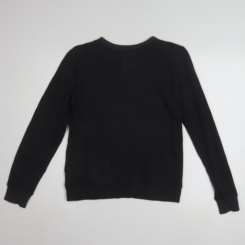 Levi's Boys Black Logo Crew Neck Pullover Sweatshirt Size 12 Years