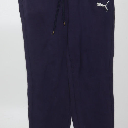 Puma Men's Navy Jogger Sweatpants Medium Cotton Blend Activewear