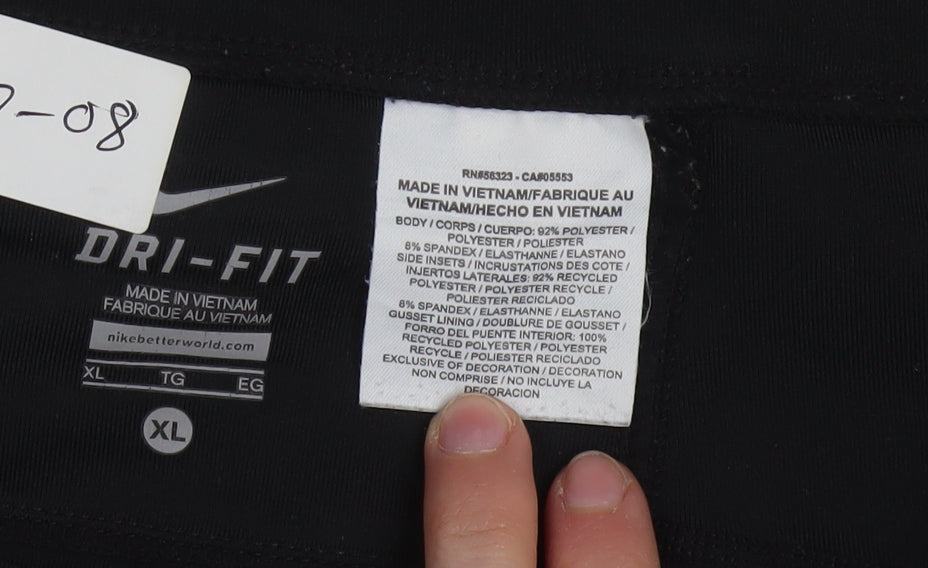 Nike Womens Black Dri-FIT XL Leggings Running Trousers