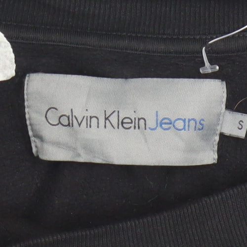 Calvin Klein Jeans Men's Black Logo Pullover Sweatshirt Size S