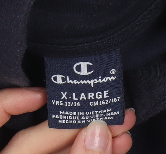Champion Teens Black X-Large Track Jacket 60 Cotton 40 Polyester