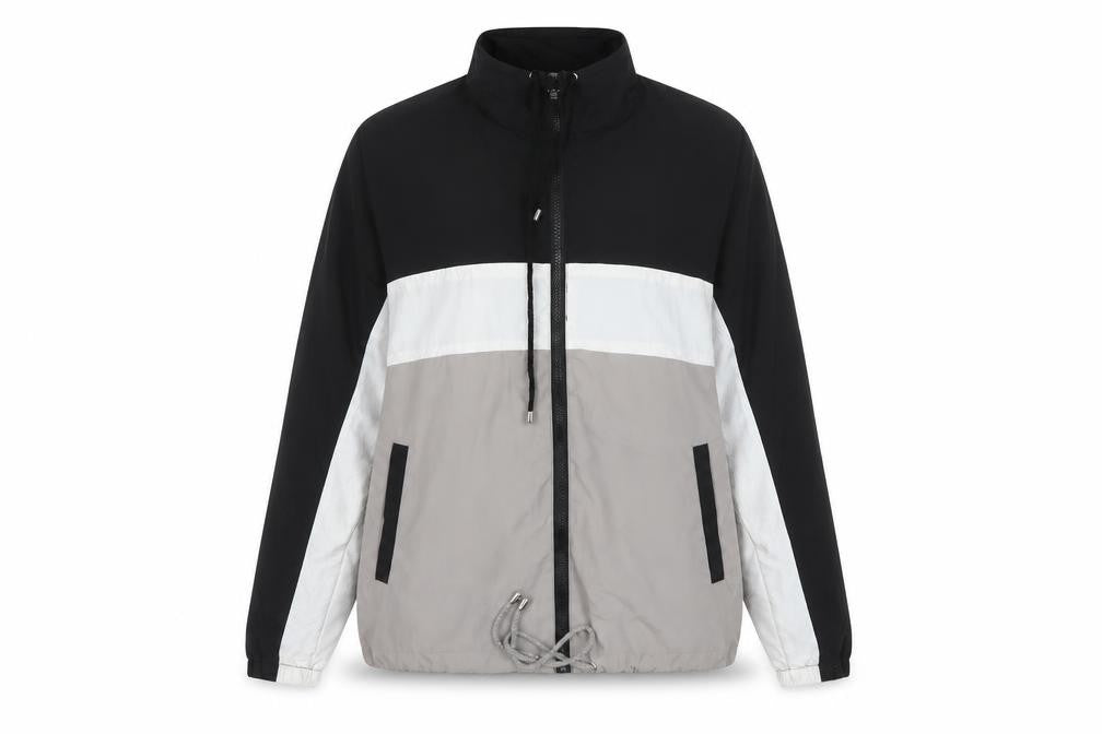 Front view of Ashley by 26 International Women's Black M Windbreaker Jacket