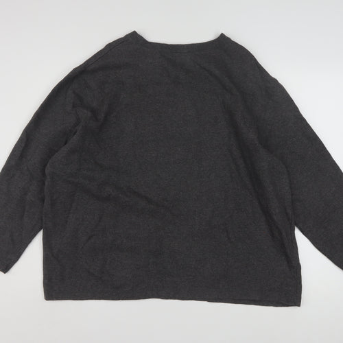 Disney Women’s Grey Mickey Mouse Pullover Sweatshirt XL