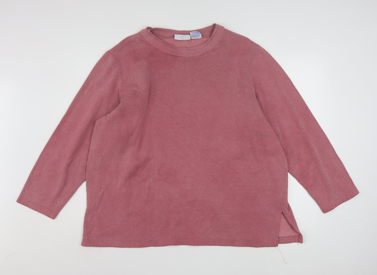 Blair Womens Pink Pullover Sweatshirt XL Cotton Blend Long Sleeve