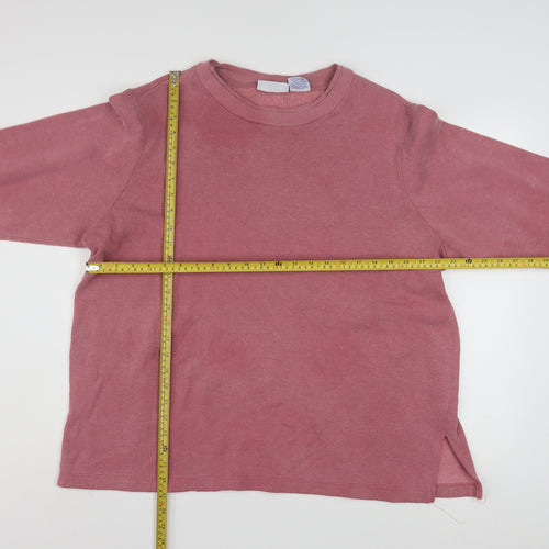 Blair Womens Pink Pullover Sweatshirt XL Cotton Blend Long Sleeve