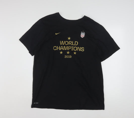 Nike Men's Black World Champions 2019 Dri-Fit Athletic T-Shirt XL