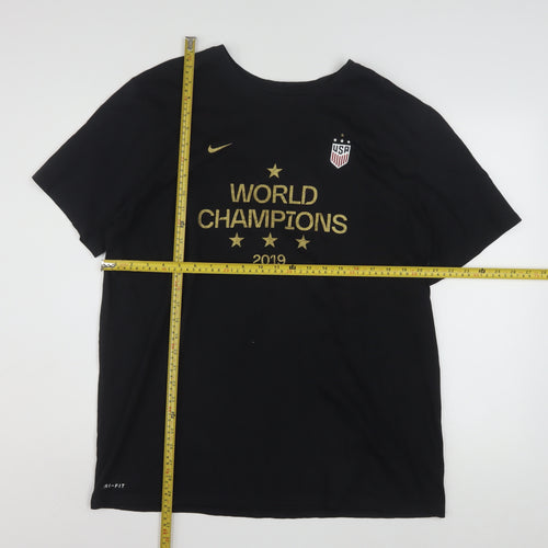 Nike Men's Black World Champions 2019 Dri-Fit Athletic T-Shirt XL