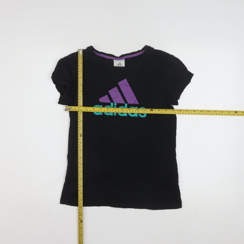 Adidas Women’s Black Basic Logo T-Shirt Size 14
