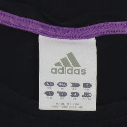 Adidas Women’s Black Basic Logo T-Shirt Size 14