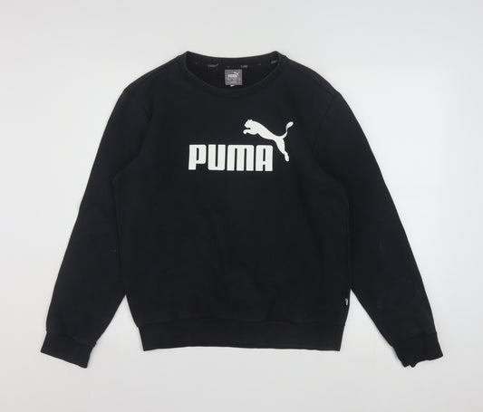 Puma Men's Black XS Pullover Crew Neck Graphic Sweatshirt