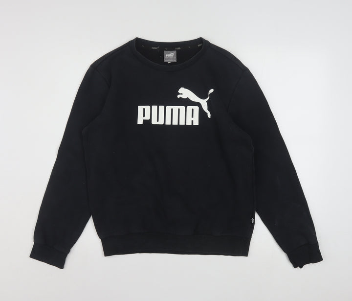 Puma Men's Black XS Pullover Crew Neck Graphic Sweatshirt