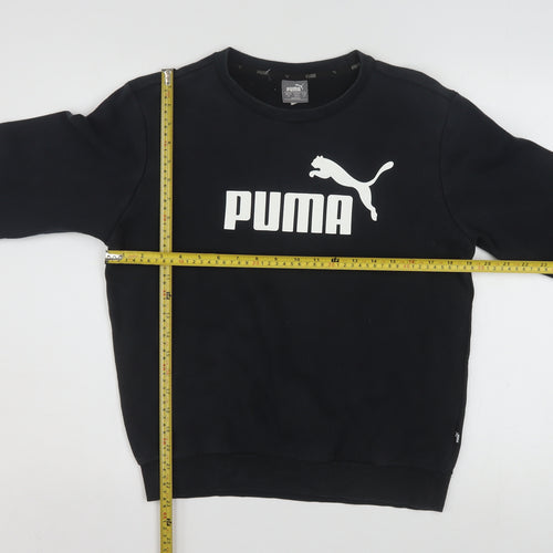 Puma Men's Black XS Pullover Crew Neck Graphic Sweatshirt
