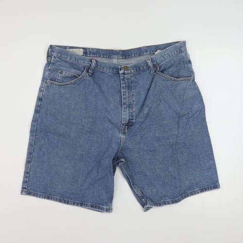 Wrangler Men's Blue Denim Shorts Size 40 Regular Fit Retro Style