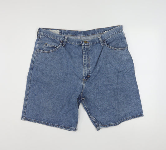 Wrangler Men's Blue Denim Shorts Size 40 Regular Fit Retro Style