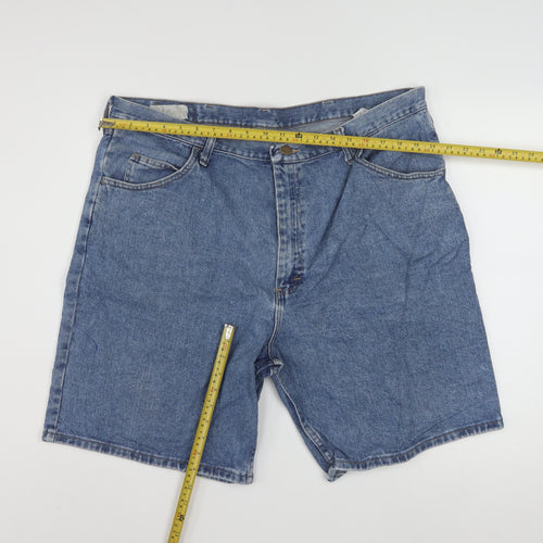 Wrangler Men's Blue Denim Shorts Size 40 Regular Fit Retro Style