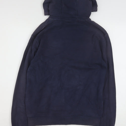 Fila Men's Blue Pullover Hoodie XS Regular Fit Logo Fleece