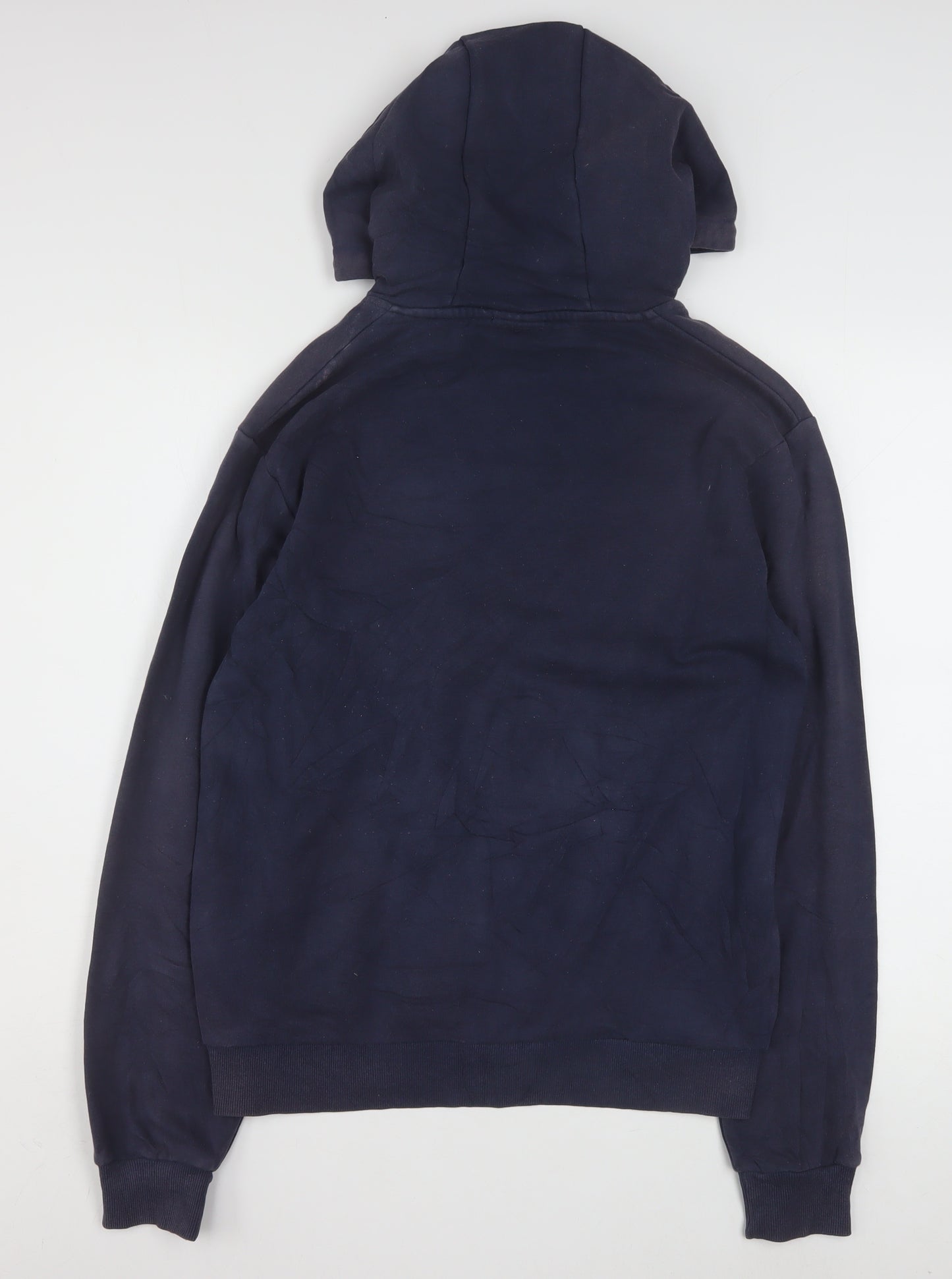 Fila Men's Blue Pullover Hoodie XS Regular Fit Logo Fleece