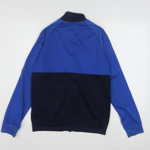 adidas Boys Blue 13-14 Years Track Jacket Full Zip Sports Activewear