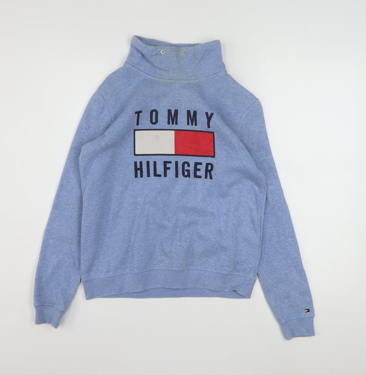 Tommy Hilfiger Women's Blue Logo Pullover Sweatshirt XXS