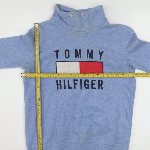 Tommy Hilfiger Women's Blue Logo Pullover Sweatshirt XXS