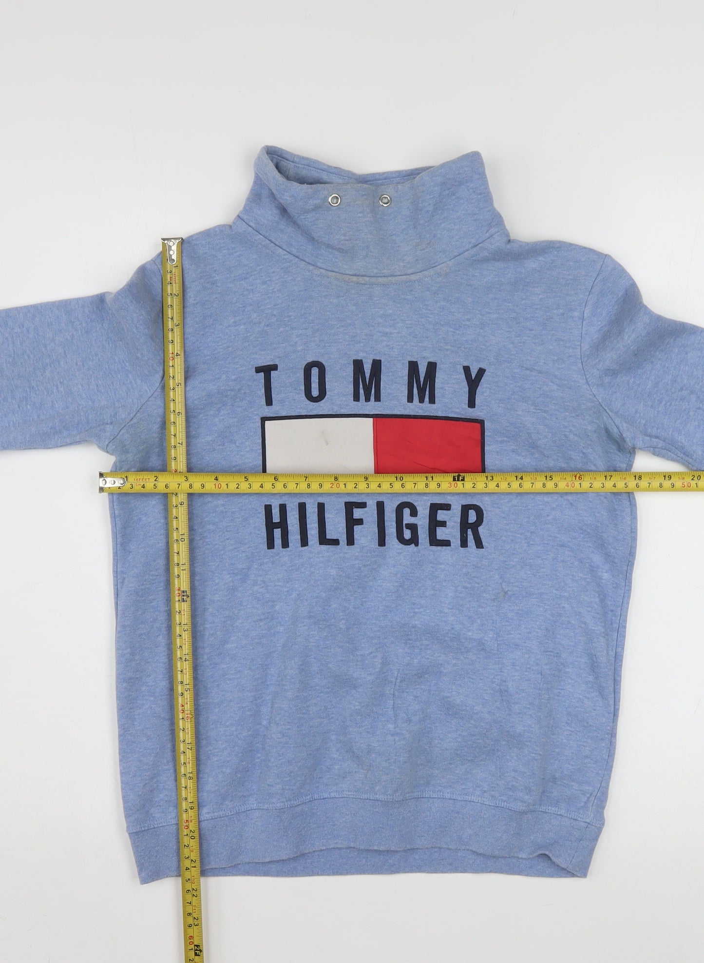Tommy Hilfiger Women's Blue Logo Pullover Sweatshirt XXS