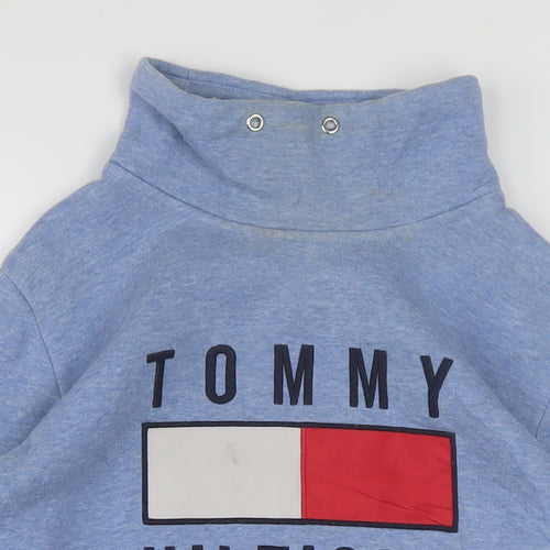 Tommy Hilfiger Women's Blue Logo Pullover Sweatshirt XXS