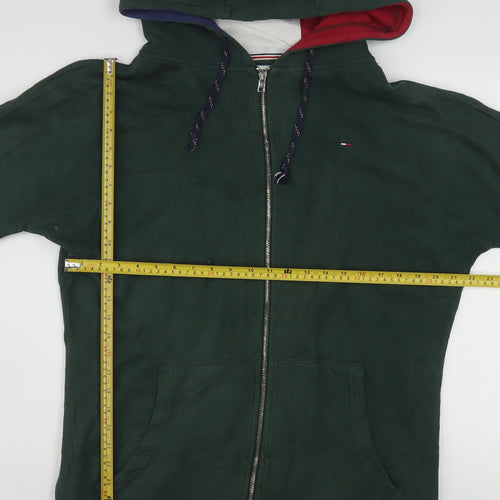 Tommy Hilfiger Men's Green Full Zip Hoodie XS Classic Style