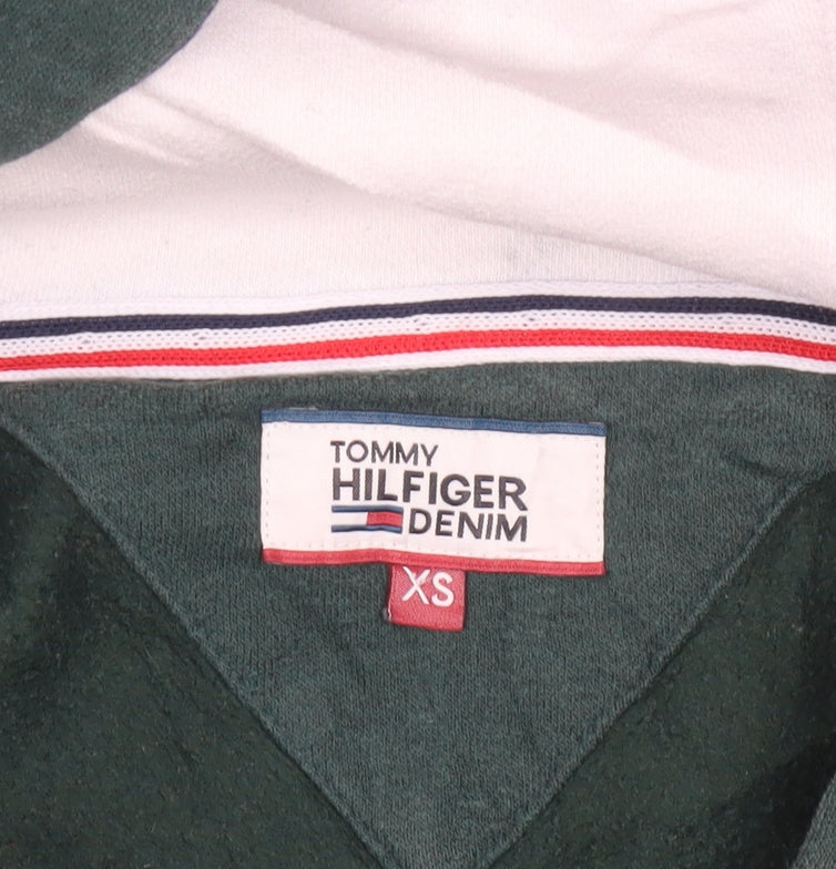 Tommy Hilfiger Men's Green Full Zip Hoodie XS Classic Style